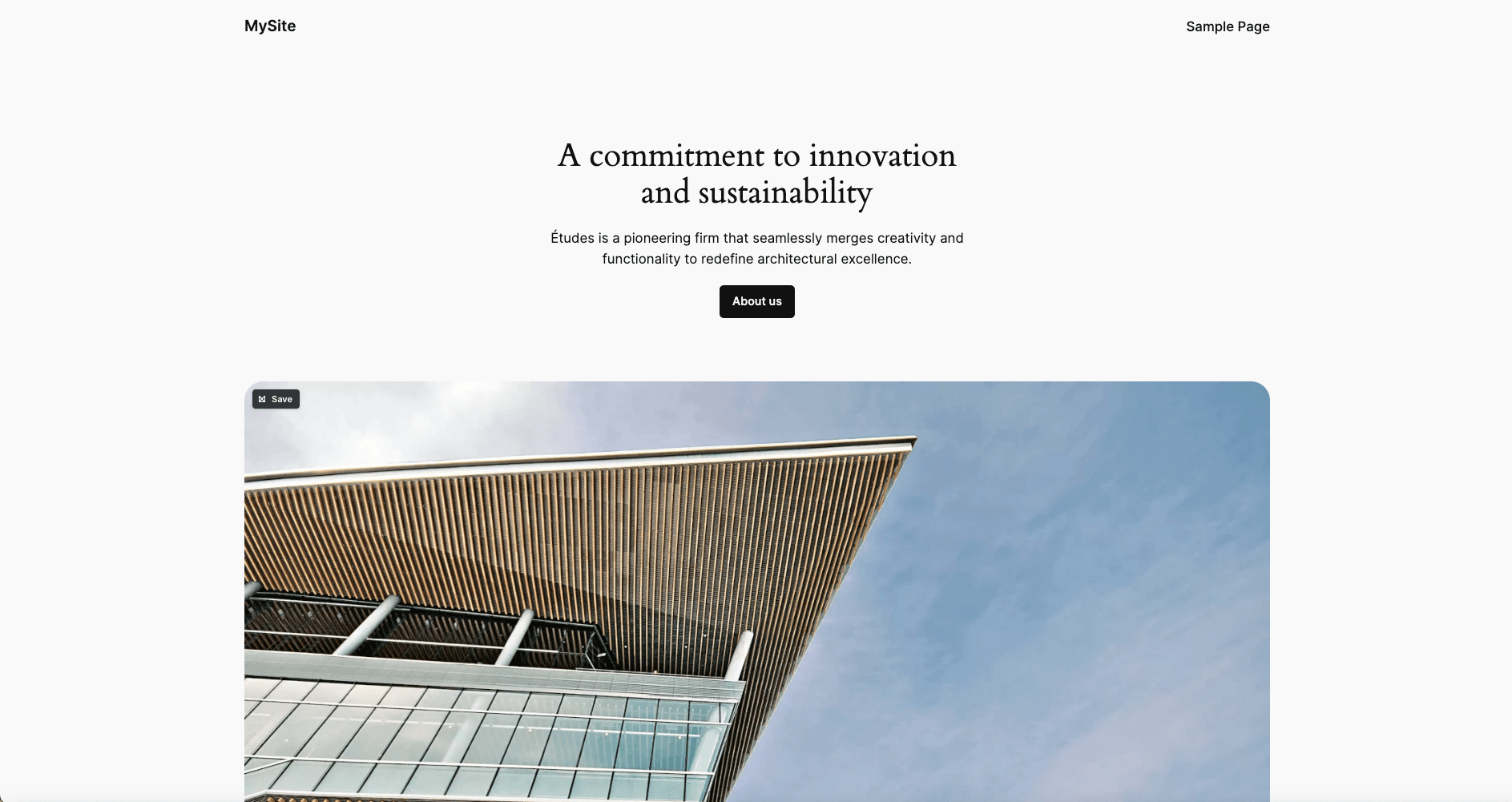 A starting point for a WordPress site created in LocalWP with the theme "Twenty Twenty Four"